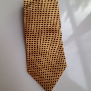 MOSAIC HANDMADE PURE SILK YELLOW BLACK TIE